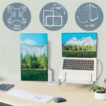 Leitz Ergo Dual helytakar&eacute;kos monitor- &eacute;s laptopkar, vil&aacute;gosz&uuml;rke