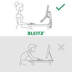 Leitz Ergo Dual helytakar&eacute;kos monitor- &eacute;s laptopkar, s&ouml;t&eacute;tsz&uuml;rke