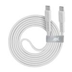 t&ouml;ltők&aacute;bel USB-C_USB-C, USB k&aacute;bel, USB-C - USB-C, 1,2 m, RIVACASE PS6005, feh&eacute;r