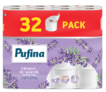 PUFINA Lavender Fields toalettpap&iacute;r 32 tek 140 lap 3 r&eacute;tegű, levendula illat&aacute;val