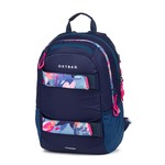 P+P OXY SPORT Flowers Blue Diák hátizsák + tolltartó  8-39725E