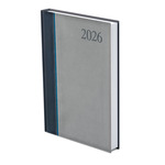Agenda A5 napi Top Timer Groovy kék-kék-szürke borítóval, fehér lap 2026.év