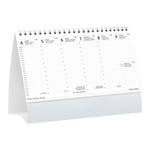 Asztali napt&aacute;r Top Timer T055 feh&eacute;r t&ouml;mb&ouml;s, &aacute;ll&oacute; karton h&aacute;tlappal, 240x128mm,  2027.&eacute;v