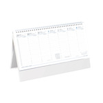 Asztali napt&aacute;r Top Timer T051 feh&eacute;r t&ouml;mb&ouml;s, &aacute;ll&oacute; feh&eacute;r karton h&aacute;tlappal, f&eacute;l&oacute;r&aacute;s beoszt&aacute;s, 325x155mm 2027.&eacute;v