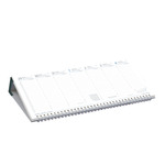 Asztali napt&aacute;r Top Timer T050 feh&eacute;r t&ouml;mb&ouml;s, fekvő z&ouml;ld műbőrbevont karton h&aacute;tlappal, f&eacute;l&oacute;r&aacute;s beoszt&aacute;s, 325x155mm 2027.&eacute;v