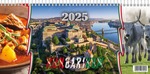 Asztali naptár Magyarország képes, 320x150mm, álló karton tartóval, 2023. év