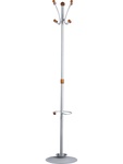 Orion fém fogas, ezüst színű, 5 db fa gombbal, 180 cm