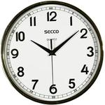 Falióra 24 cm, SECCO Sweep Second, króm keret, fehér számlap