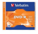 Verbatim DVD-R 16x, normál tokban (AZO)