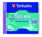 Verbatim DVD-RW 4x, újraírható, normál tokban (SERL)