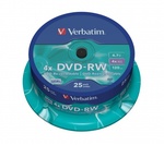 Verbatim DVD-RW 4x, újraírható, 25db/henger (SERL)