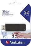 Pendrive, 32GB, USB 2.0, 10/4MB/sec, VERBATIM PinStripe, fekete