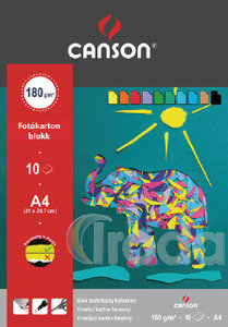 CansonFotókarton blokk - A4 / Színes 160g, 10 klf.szín
