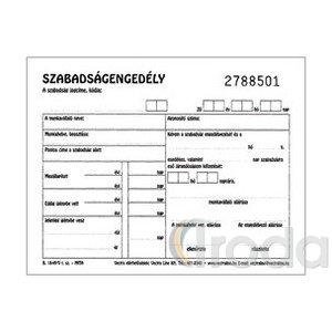 Szabadságengedély tömb A/6 50x2 lapos, B.18-49/V