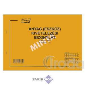 B.12-113/V Anyageszköz (készlet) kivételezési bizonylat, A4 fekvő, 25x4