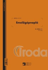 Emelőgépnapló 2+25 lapos A/4 álló D.7570-111
