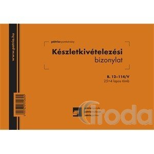 Pátria Készletkivételezési bizonylat 8 tételes 25x4 lapos tömb A5 B.12-114/V
