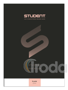 ICO Student Premium füzet, A4 sima lapos (80-32) fekete borító
