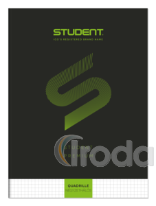 ICO Student Premium füzet, A4 kockás lapos (87-32) fekete borító