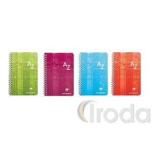 Spir&aacute;los mutat&oacute; A4 CLAIREFONTAINE kock&aacute;s regiszteres, 90lap, vegyes sz&iacute;nben