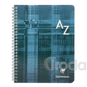 Spir&aacute;los mutat&oacute; A4 CLAIREFONTAINE kock&aacute;s regiszteres, 90lap, vegyes sz&iacute;nben