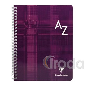Spir&aacute;los mutat&oacute; A4 CLAIREFONTAINE kock&aacute;s regiszteres, 90lap, vegyes sz&iacute;nben