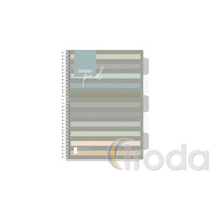 Spir&aacute;lf&uuml;zet regiszteres Projektbook  STREET A4 S.PAD LINES perfor&aacute;lt,100lap,duplaspir&aacute;l vonalas