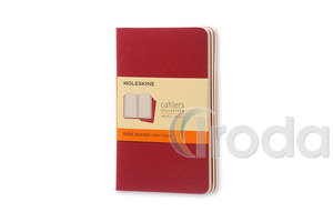 MOLESKINE JEGYZETFÜZET CAHIER CH111 PIROS 'P' VONALAS 9x14cm, 3db/csomag
