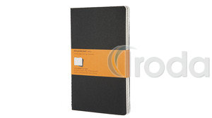 MOLESKINE JEGYZETFÜZET CAHIER QP316 FEKETE L VONALAS 13x21cm, 3db/csom