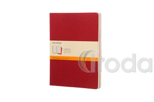 MOLESKINE JEGYZETFÜZET CAHIER CH121 PIROS XL VONALAS 19x25cm