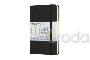 MOLESKINE NOTESZ ARTMM805 KEMÉNY FEKETE 'P' WATERCOLOUR ÁLLÓ