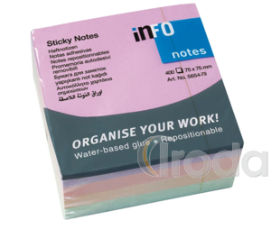 Jegyzett&ouml;mb InfoNotes &ouml;ntapad&oacute;s, 75x75 mm, 400 lap, HARMONY