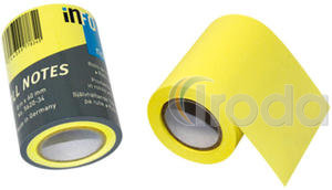 Jegyzett&ouml;mb InfoNotes &ouml;ntapad&oacute;s henger 60 mm x 10 m neon s&aacute;rga