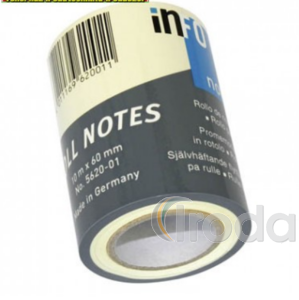 Jegyzett&ouml;mb InfoNotes &ouml;ntapad&oacute;s henger 60 mm x 10 m s&aacute;rga