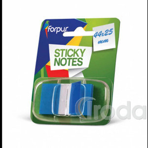 Jel&ouml;lőc&iacute;mke FORPUS Info Flags 25x43mm, 50 lap, transparens/k&eacute;k