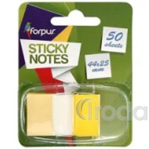 Jel&ouml;lőc&iacute;mke FORPUS Info Flags 25x43mm, 50 lap, transparens/s&aacute;rga