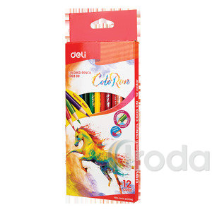 DELI Színesceruza készlet, 12 darabos, ColoRun