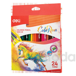 DELI Színesceruza készlet, 24 darabos, ColoRun