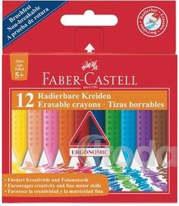 Faber-Castell Grip Zsírkrétakészlet, radírozható / 12 darabos 122520
