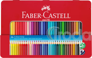 Faber-Castell Színes ceruza-készlet 36db-os háromszögletű GRIP fém dobozban