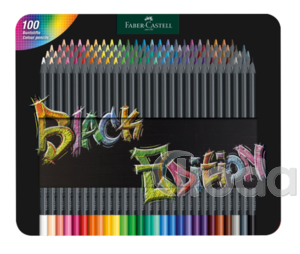 Faber-Castell Black Edition Sz&iacute;nesceruza-k&eacute;szlet / 100 darabos, f&eacute;mdobozban 116490