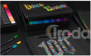 Faber-Castell Black Edition Sz&iacute;nesceruza-k&eacute;szlet / 100 darabos, f&eacute;mdobozban 116490