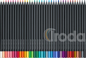 Faber-Castell Sz&iacute;nesceruza-k&eacute;szlet 36db-os h&aacute;romsz&ouml;gletű BLACK EDITION fekete testű