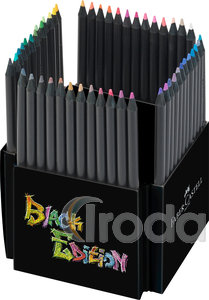Faber-Castell Sz&iacute;nesceruza-k&eacute;szlet 50db-os h&aacute;romsz&ouml;gletű BLACK EDITION fekete testű