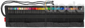 Faber-Castell Sz&iacute;nesceruza-k&eacute;szlet 72db-os h&aacute;romsz&ouml;gletű BLACK EDITION fekete testű tekercses tolltart&oacute;ban