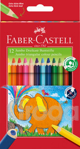 Faber-Castell Színes ceruza-készlet 12db-os háromszögletű Jumbo elefánt