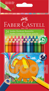 Faber-Castell Színes ceruza-készlet 24db-os háromszögletű Jumbo elefánt