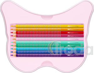 Faber-Castell Színes ceruza-készlet 20db-os háromszögletű SPARKLE pillangós fém dobozban (12db alap +8db pasztell szín)