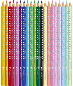Faber-Castell Színes ceruza-készlet 20db-os háromszögletű SPARKLE pillangós fém dobozban (12db alap +8db pasztell szín)