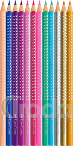 Faber-Castell Színes ceruza-készlet 12db-os háromszögletű SPARKLE fém dobozban